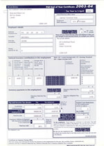 2004 Replacement P60 plus 3 Laser Payslips 
